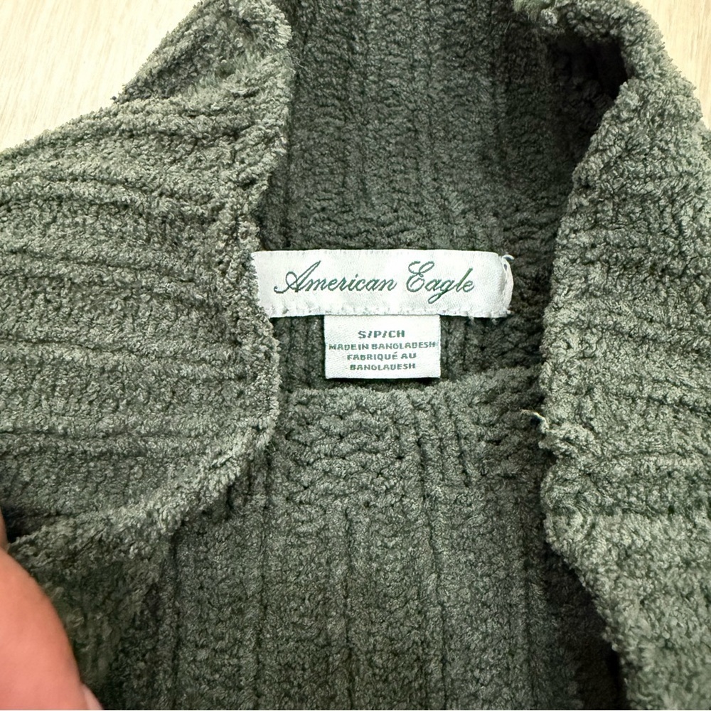 AE Snow Soft Green Mock Neck Sweater, Women's Size Small American Eagle Soft - Picture 4 of 5